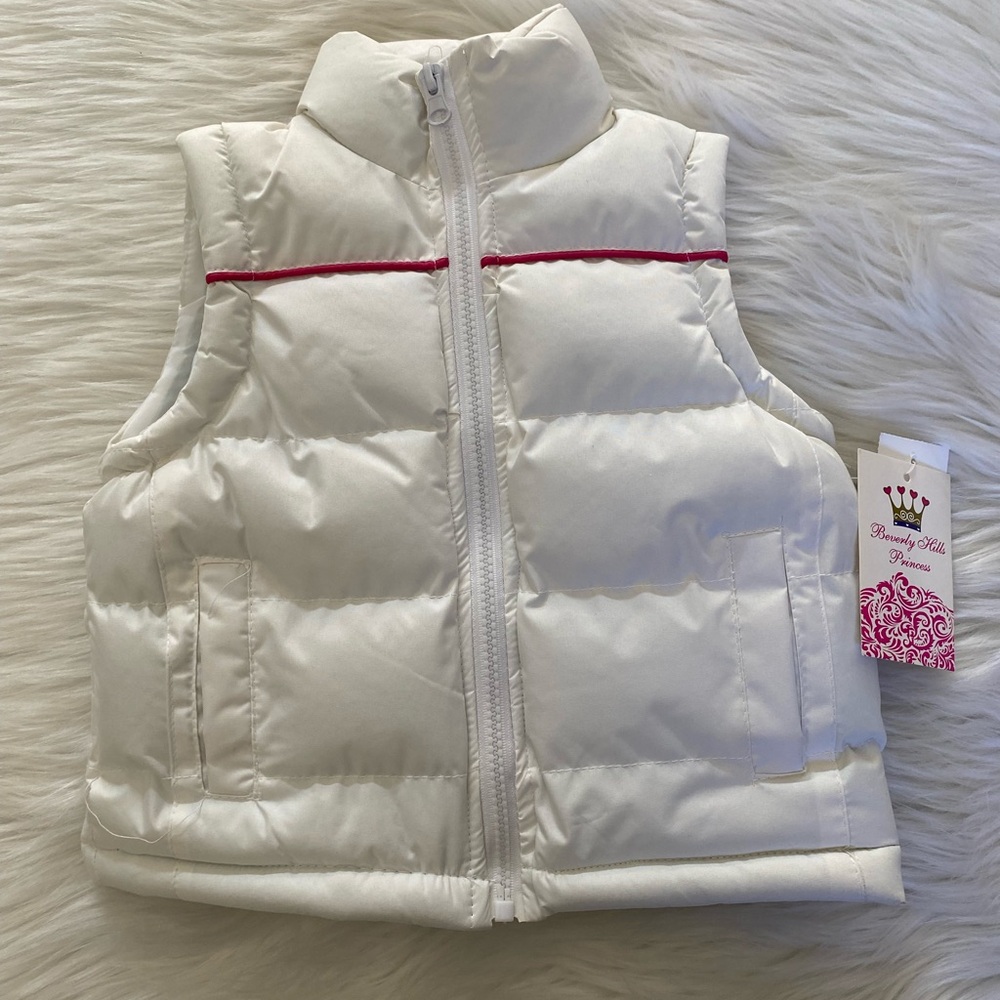 Beverly Hills Princess White Puffer Vest 4